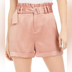 NWT Bar III satin belted shorts